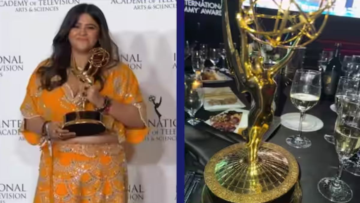 After being honored at the 51st Emmy Awards, Ekta Kapoor wrote an emotional post, wrote- This is for you, India, we are bringing your Emmy home... - Lalluram 
